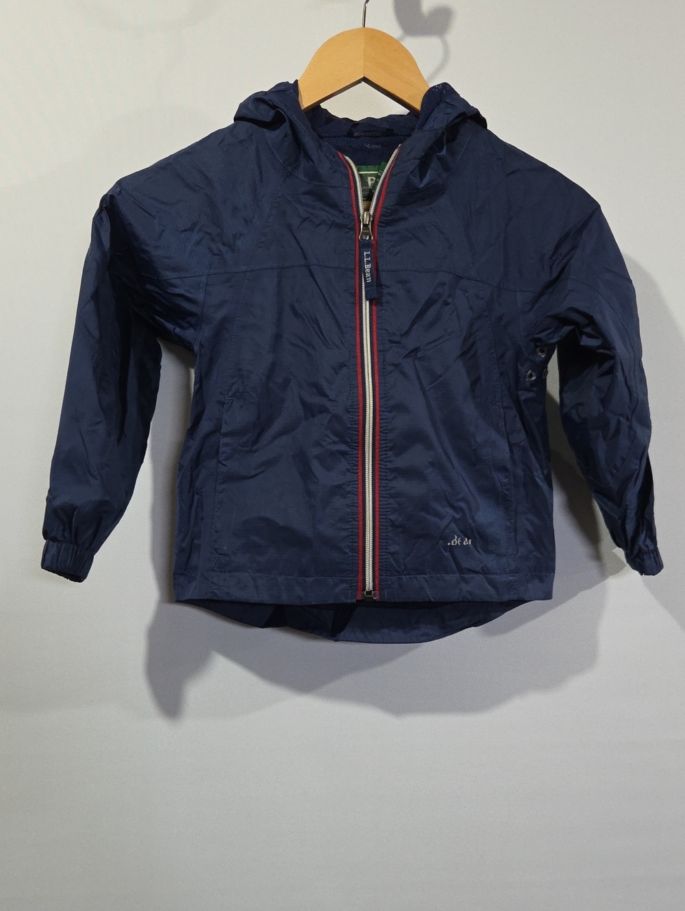 L.L. Bean Kids Navy Hooded Raincoat Size 4